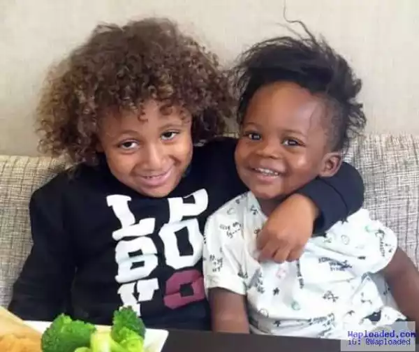 Footballer Obafemi Martins Shares Photos Of His Kids